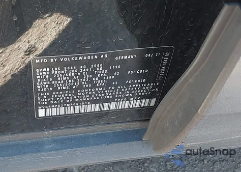 2021 Volkswagen Id.4 Pro из США, поврежденный, VIN WVGRMPE27MP051518